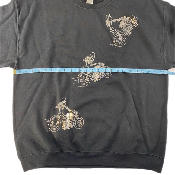 Project Social T Skeleton Motorcycle Sweatshirt - Picture 5 of 8